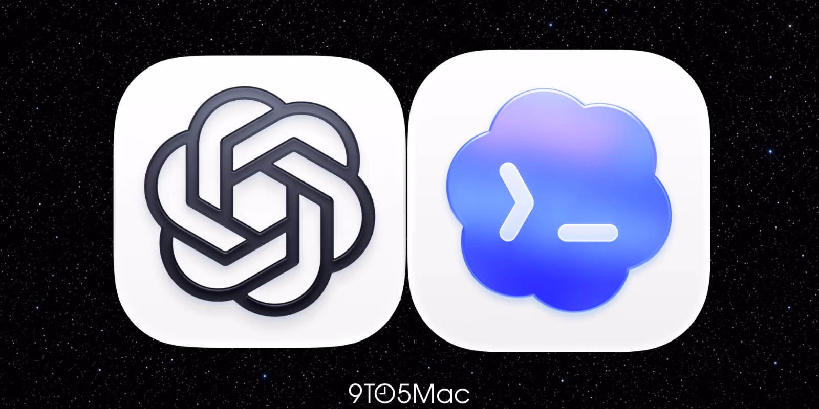 ChatGPT and Codex app icons on a starfield background, marking OpenAI's GPT-6 Astra launch.