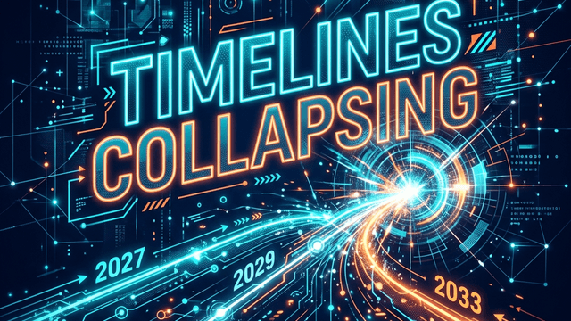 Timeline convergence showing 2027, 2029, and 2033