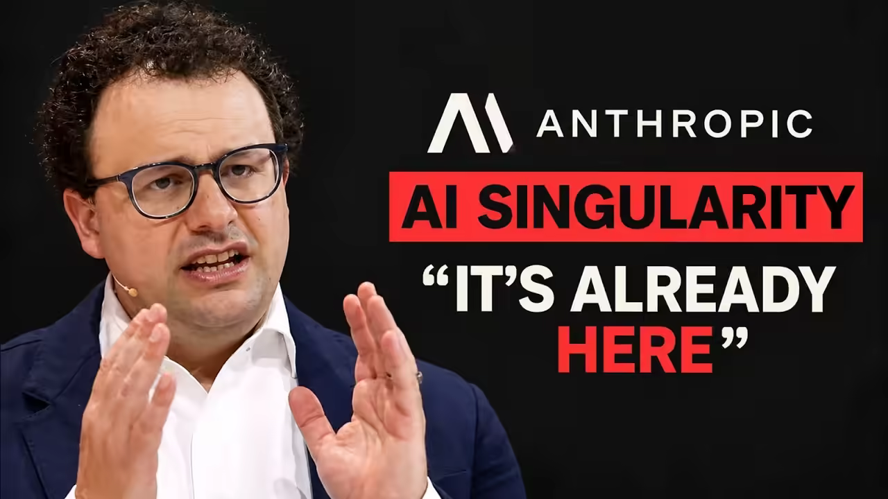 Thumbnail from AI Revolution X's video on Anthropic co-founder Jack Clark's IMF remarks about AI and the US economy.