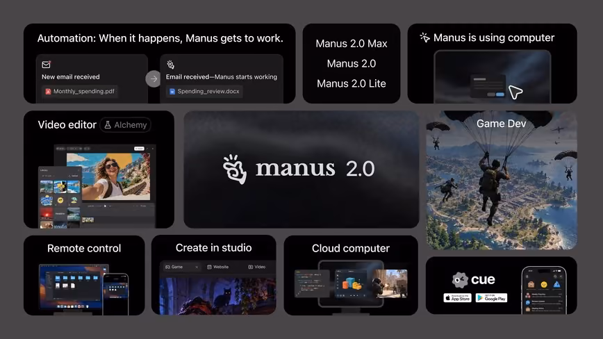 Manus 2.0 and Cue: AI Agents With Wallets