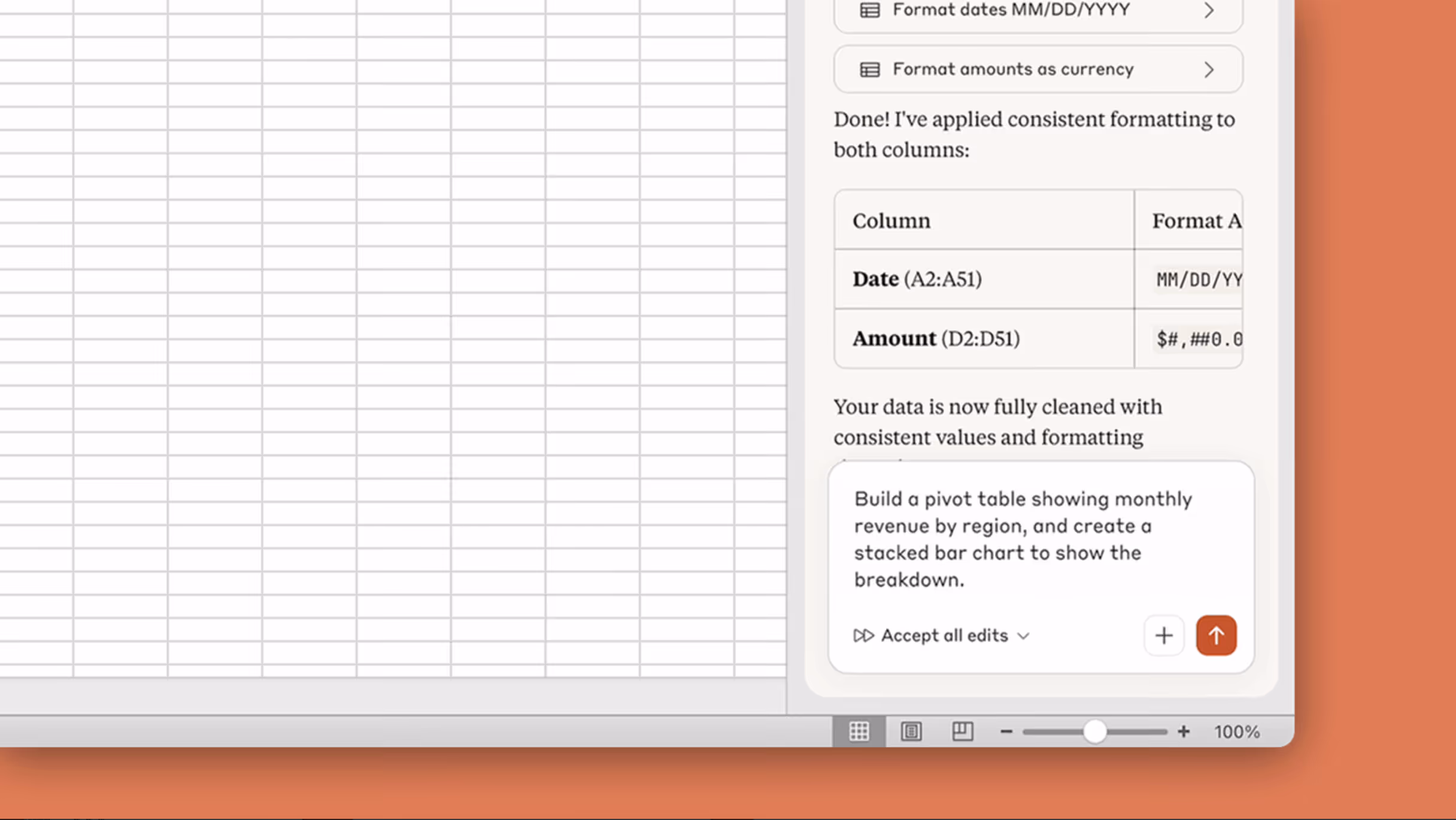 Claude cleaning and formatting data