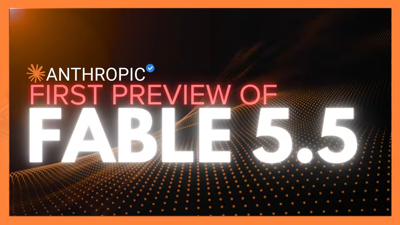 Thumbnail of WorldofAI's video 'HUGE Fable 5.5 LEAK + First Preview, Gemini 4 Argon, Claude Code Update, FREE Model, & More! AI NEWS'.