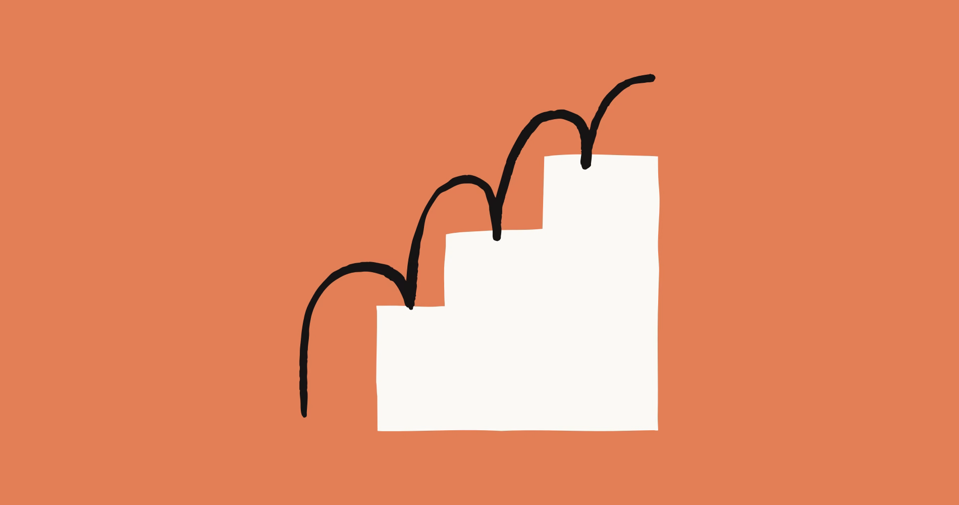 Abstract geometric staircase illustration used by Anthropic as the header image for its October 2025 'Advancing Claude for Financial Services' announcement
