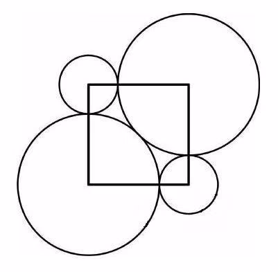 A geometric diagram of overlapping circles and a square, one of Alibaba's official MathVision-style demo images used to test Qwen models on visual mathematical reasoning rather than text-only maths.